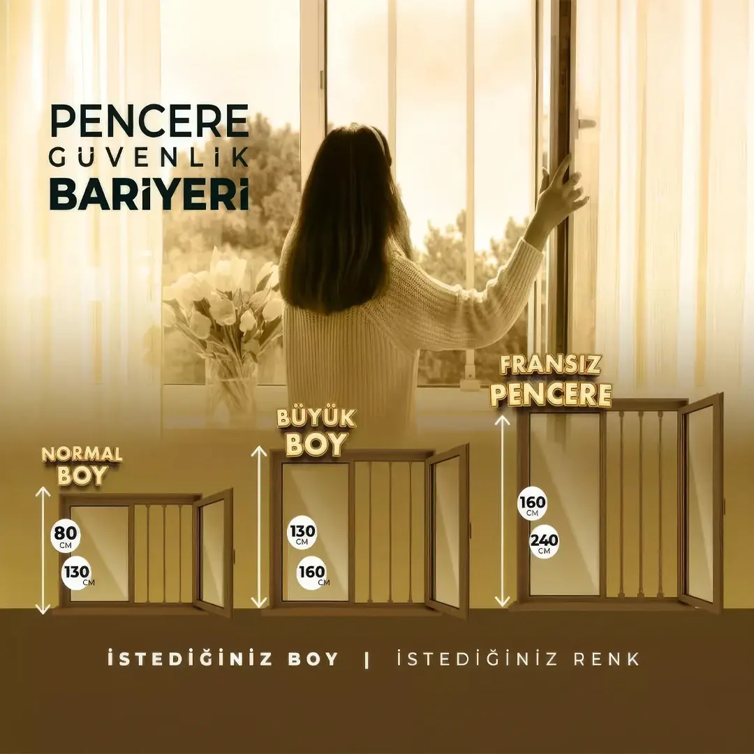 Pencere Güvenlik Sistemi Kahverengi