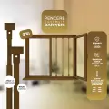 Pencere Güvenlik Bariyeri 3'lü - Kahverengi