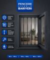 Pencere Güvenlik Bariyeri 20'li - Antrasit
